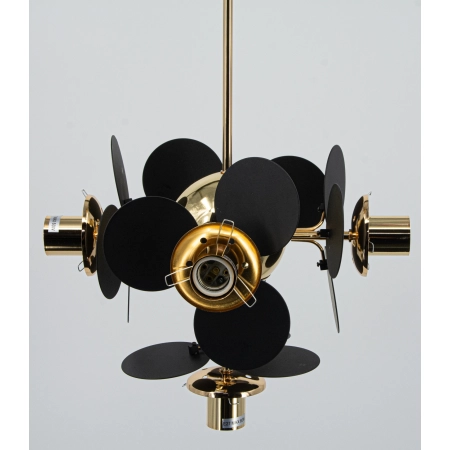 Lampa wisząca metalowa złoto-czarna 5-punktowa 8075/5 - Lampy Elem